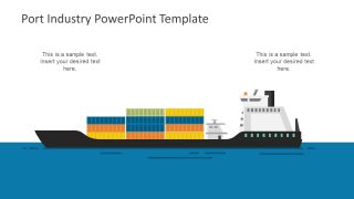 Marine Trade Cargo Ship and Container Icons