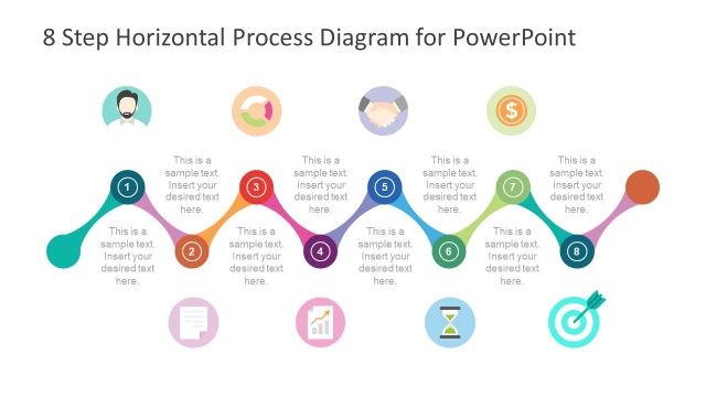 Infographic Diagram Template of Horizontal Process
