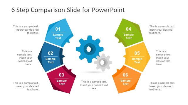 6 Step Modern Comparison Template for PowerPoint