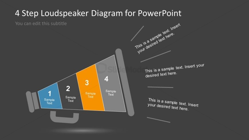 Loudspeaker Shape Diagram of 4 Steps