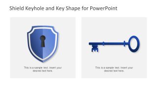 Vector Shapes of PowerPoint Shield Lock