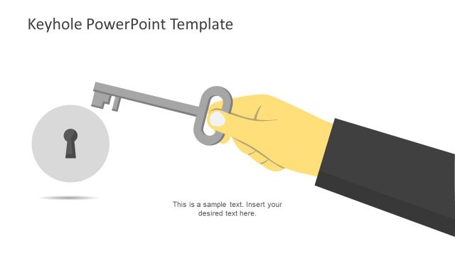 Illustration of Key and Keyhole PowerPoint