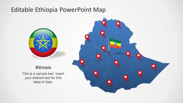 Editable Ethiopia Map Template for PowerPoint