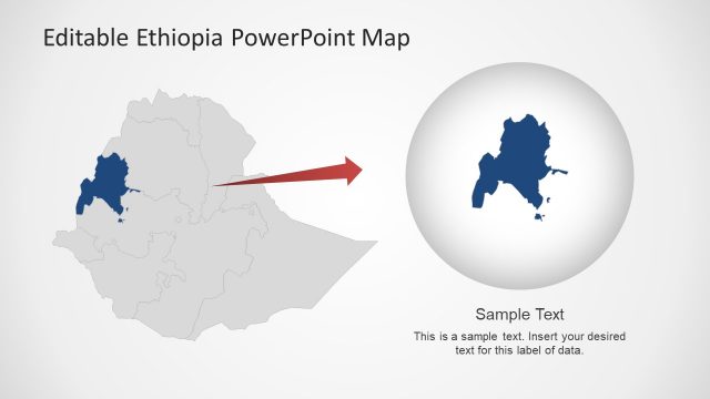 Creative Display Map of Ethiopia