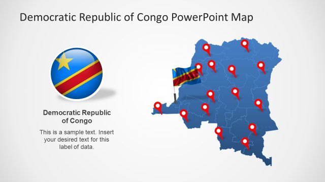 Editable Democratic Republic of Congo PowerPoint Map