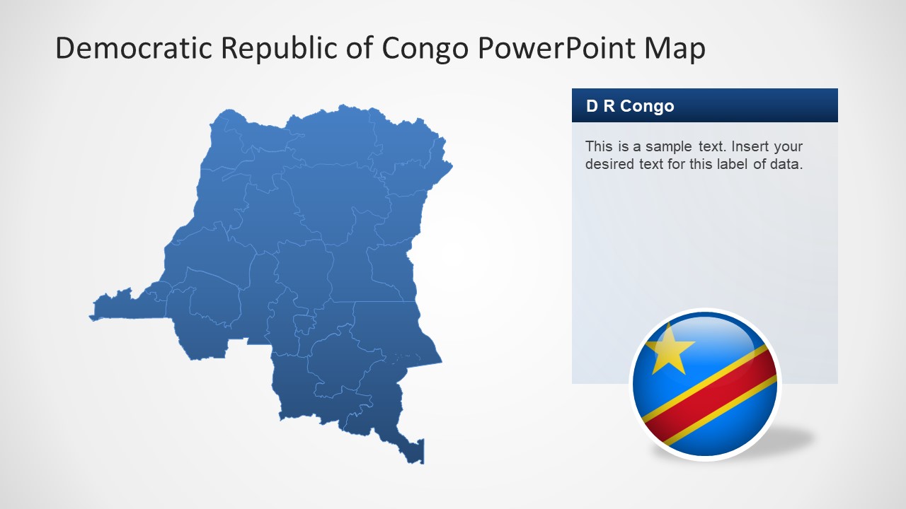 Editable Democratic Republic of Congo PowerPoint Map - SlideModel