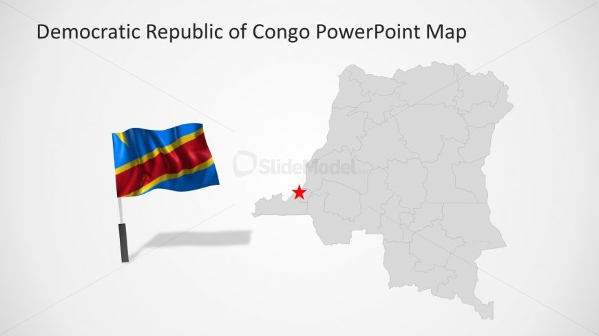 Silhouette Map for Republic of Congo 