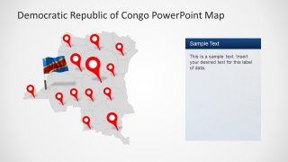 Map Template for Congo Africa