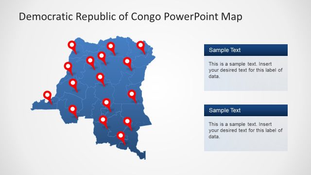 Flat Map Template of Congo