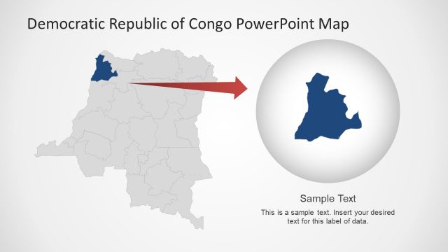 Congo Map Highlight Province PPT