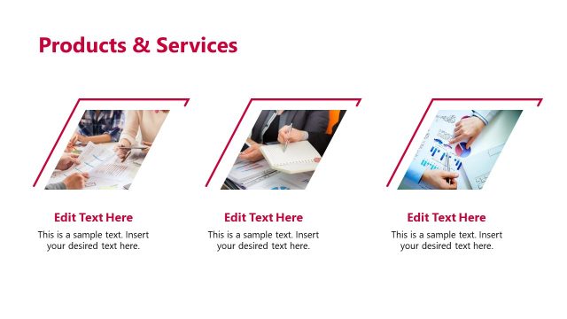 Products & Services Presentation Template Slide