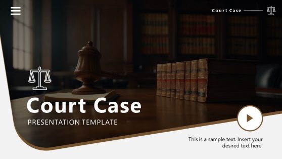 Court Case PowerPoint Presentation Template