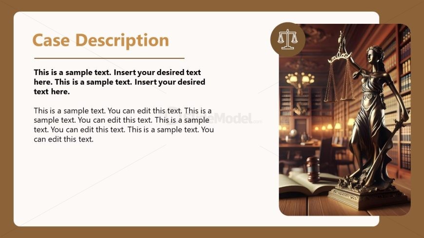 Court Case Template Slide for PowerPoint 