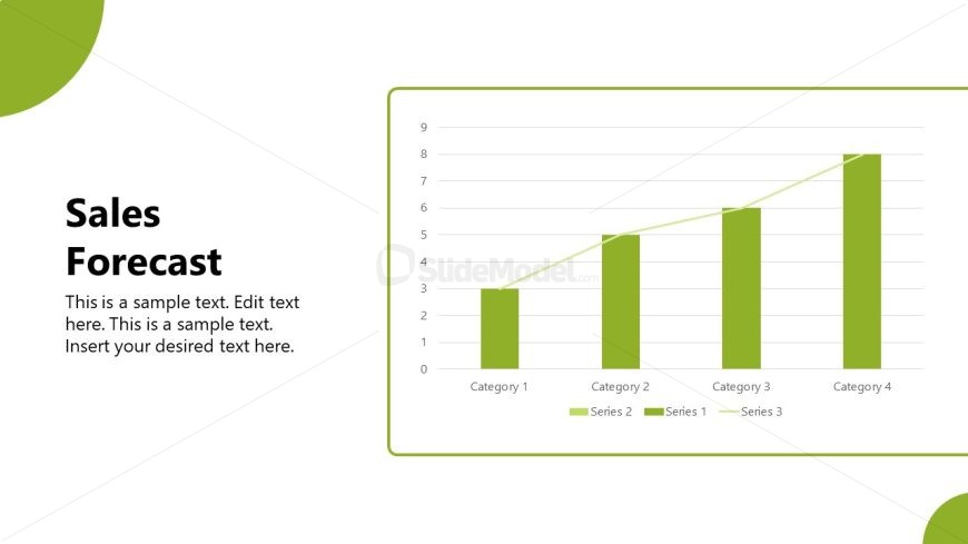 Sales Forecast Presentation Slide with Bar Chart 