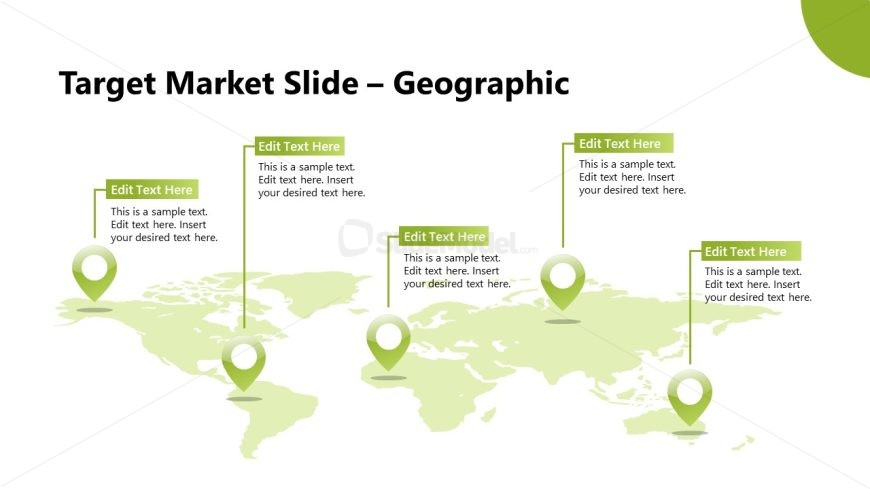 Healthcare Slide for Target Market with Map Diagram