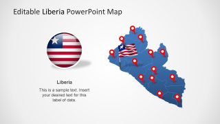 Liberia Editable Map Template