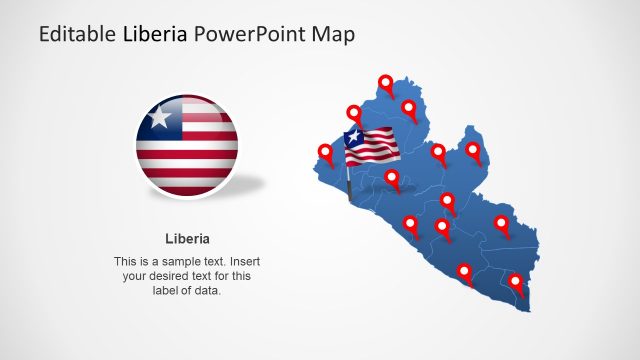 Editable Liberia PowerPoint Map