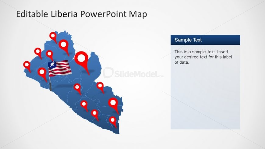 Map Template for Liberia Africa