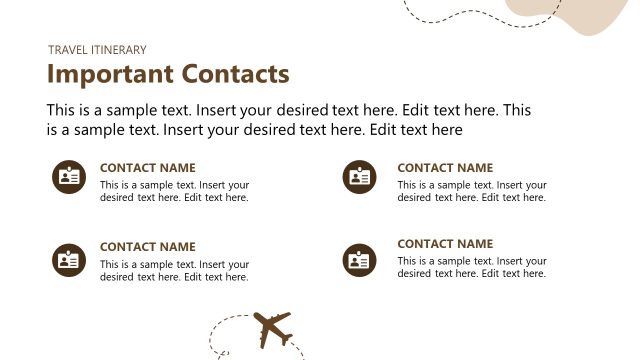 Important Contacts Template Slide