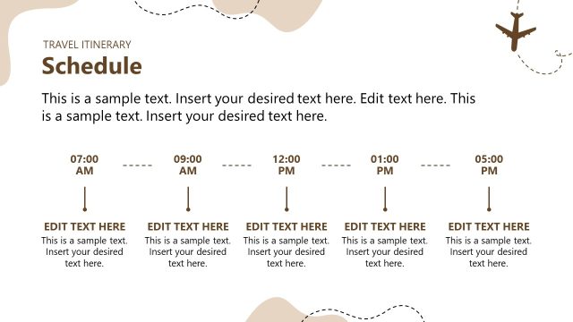 Travel Schedule Slide – Travel Planning Template