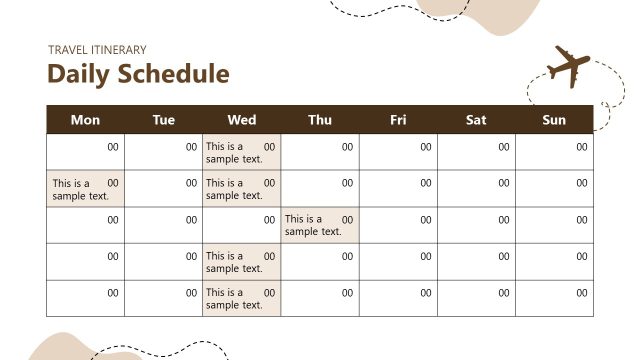 Daily Schedule PowerPoint Template Slide