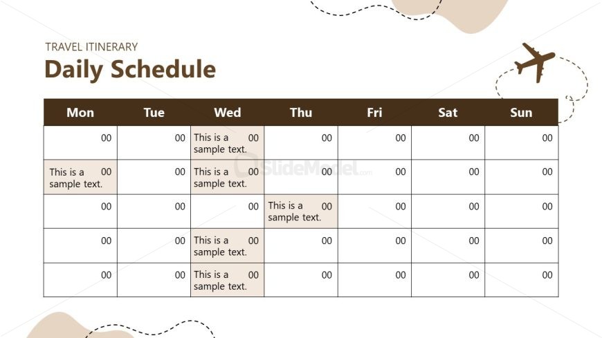 Editable Travel Itinerary PPT Template 