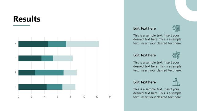 Results Presentation Slide with Bar Chart