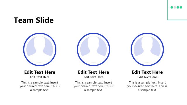 Team Slide – Company Investment Proposal Template
