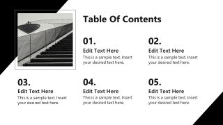 Editable Black & White PPT Template 