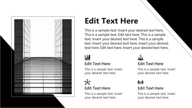 Black & White PPT Slide Template