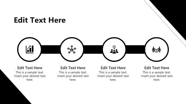Horizontal Process Diagram Slide with Infographics