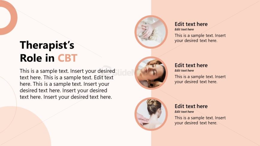 Customizable Template Slide for Cognitive Behavioral Therapy