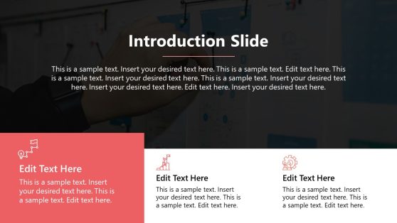 Project Introduction Slide with Three Blocks - SlideModel