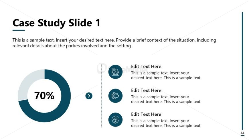 Editable Pie Chart Template PPT Slide