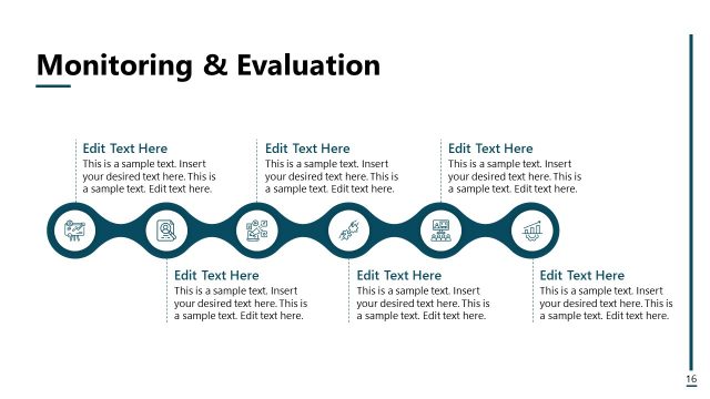 Monitoring & Evaluation PPT Template Slide