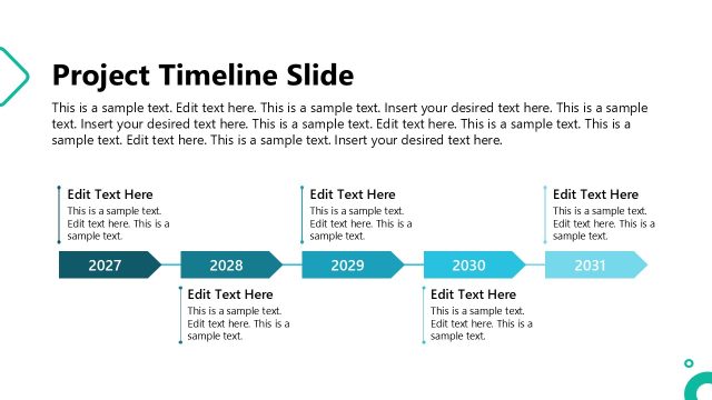 Project Timeline Slide – Digital Marketing Proposal Template