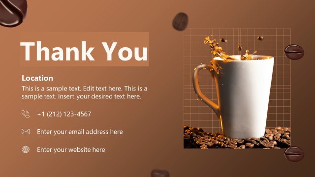 Customizable Coffee Company Profile PPT Template