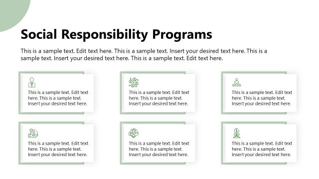 Social Responsibility Program PPT Presentation Template Slide