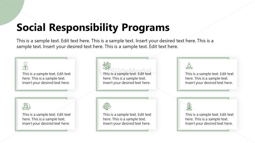 Corporate Social Responsibility PowerPoint Slide with Infographics 