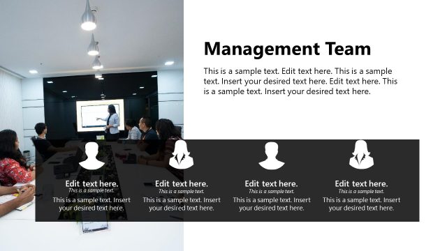 Corporate Image Slide for Presenting Management Team Info