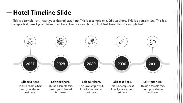 Horizontal Timeline PPT Slide for Presentation