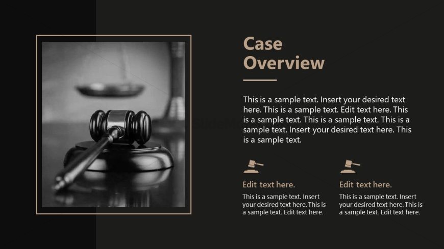 Law Case Template - Case Overview Slide