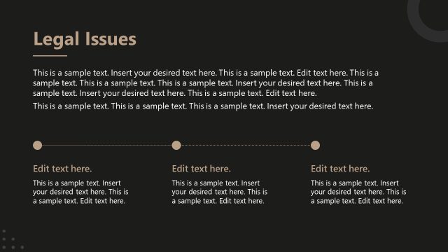 Legal Issues Slide for Law Case Presentation