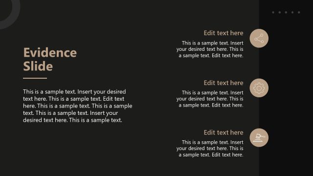Evidence Slide with Editable Text Boxes
