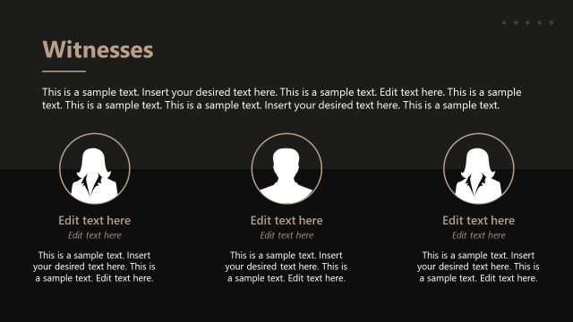 Witness Display Slide for Law Case Presentation