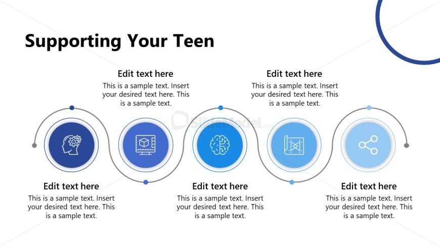 Five Circular Shapes Infographics Slide 