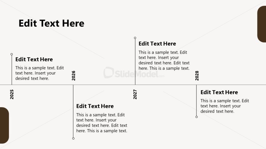 Archaeology Timeline Template PPT Slide