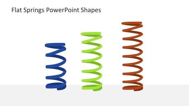 Flat Springs PowerPoint Shapes