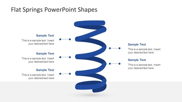 Flat PowerPoint Shape of Spiral Springs