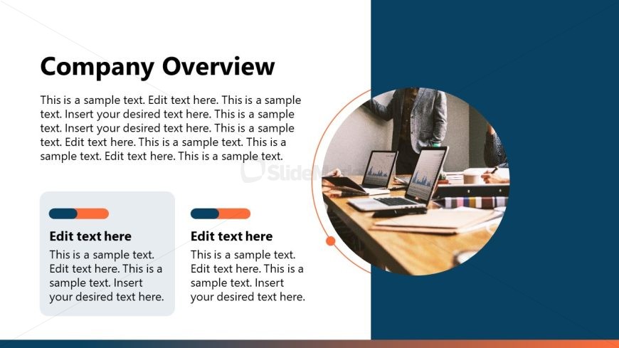 Professional Company Overview Layout Slide